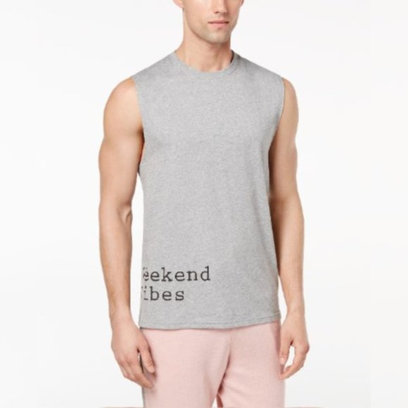 Bar III Other - Bar III Men's Weekend Vibes Graphic Gray Tank Top